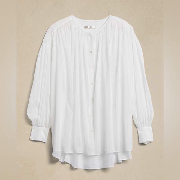 Oversized Cotton-Silk Shirt - Picture 3 of 8